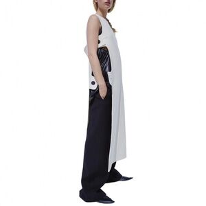 CÉLINE OFF WHITE WOOL TABARD SLEEVELESS VEST JACKET SIZE 36 BY PHOEBE PHILO